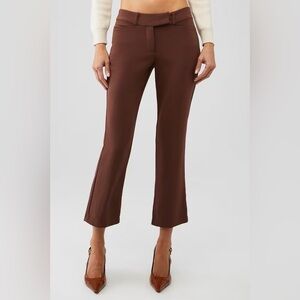 Amanda Uprichard Brown Cropped Pants